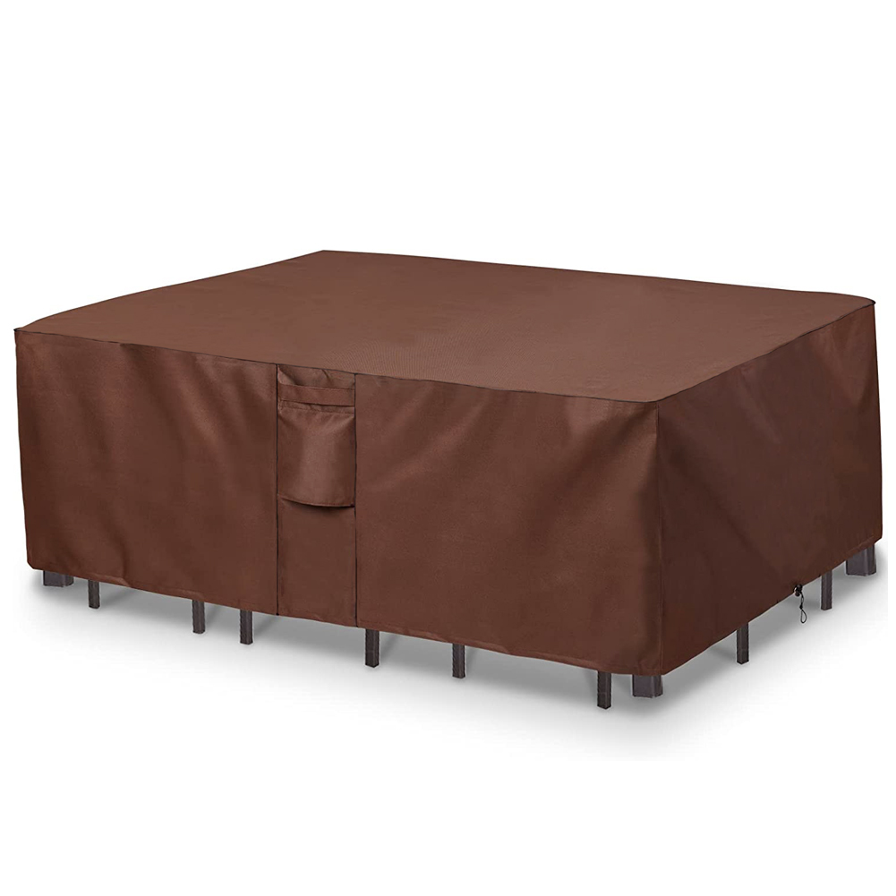 Outdoor Furniture Table And Chairs - البني 420D الثقيلة في الهواء الطلق