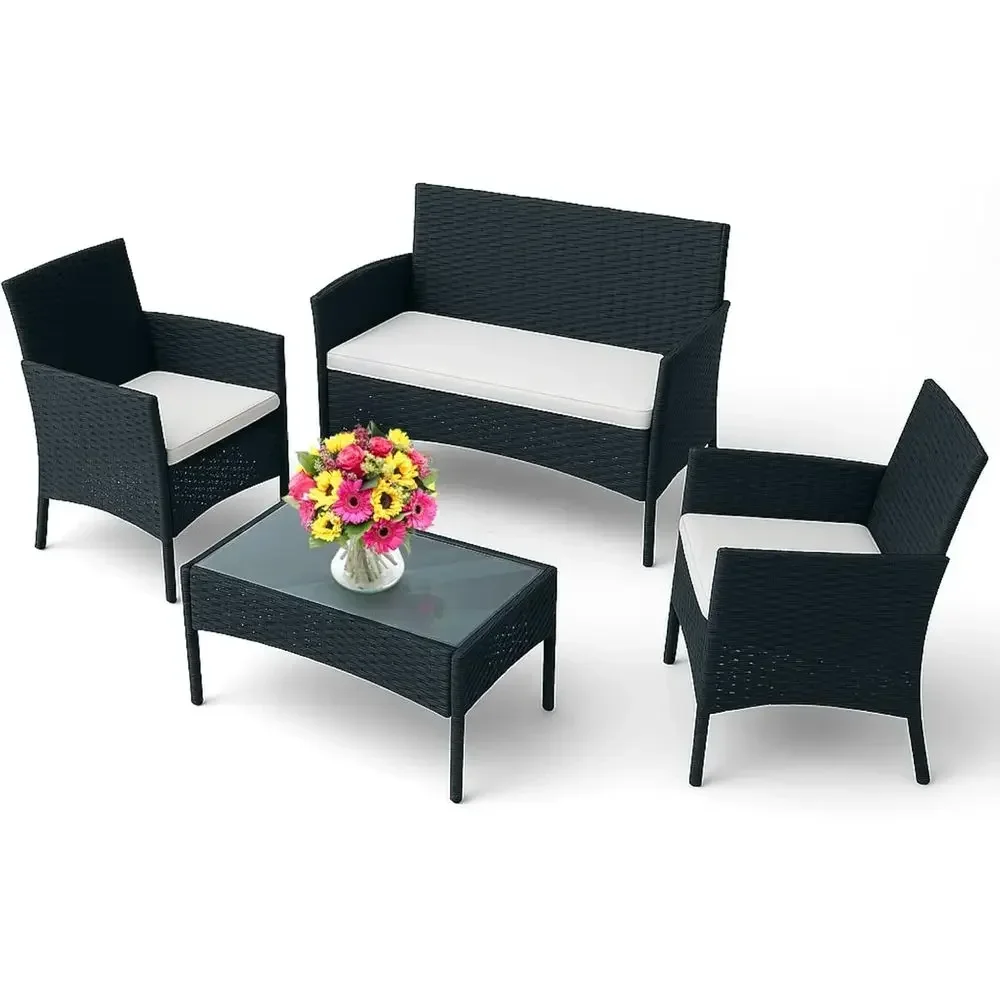 Outdoor Furniture Loveseat - طقم أثاث خارجي مكون من 4
