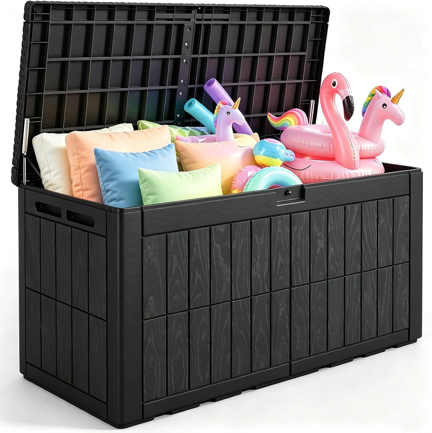 Outdoor Furniture Resin - صندوق تخزين خارجي كبير سعة 120