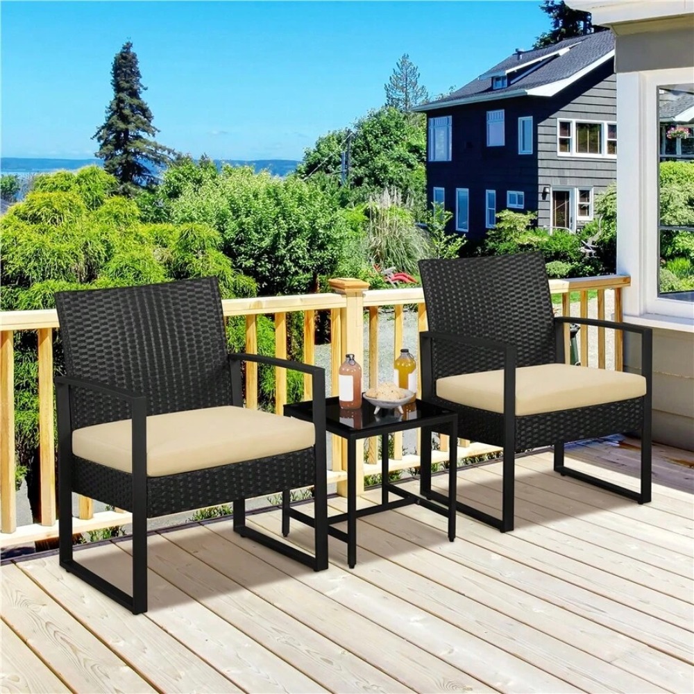 Outdoor Furniture Balcony - طقم أثاث خارجي من 3 قطع