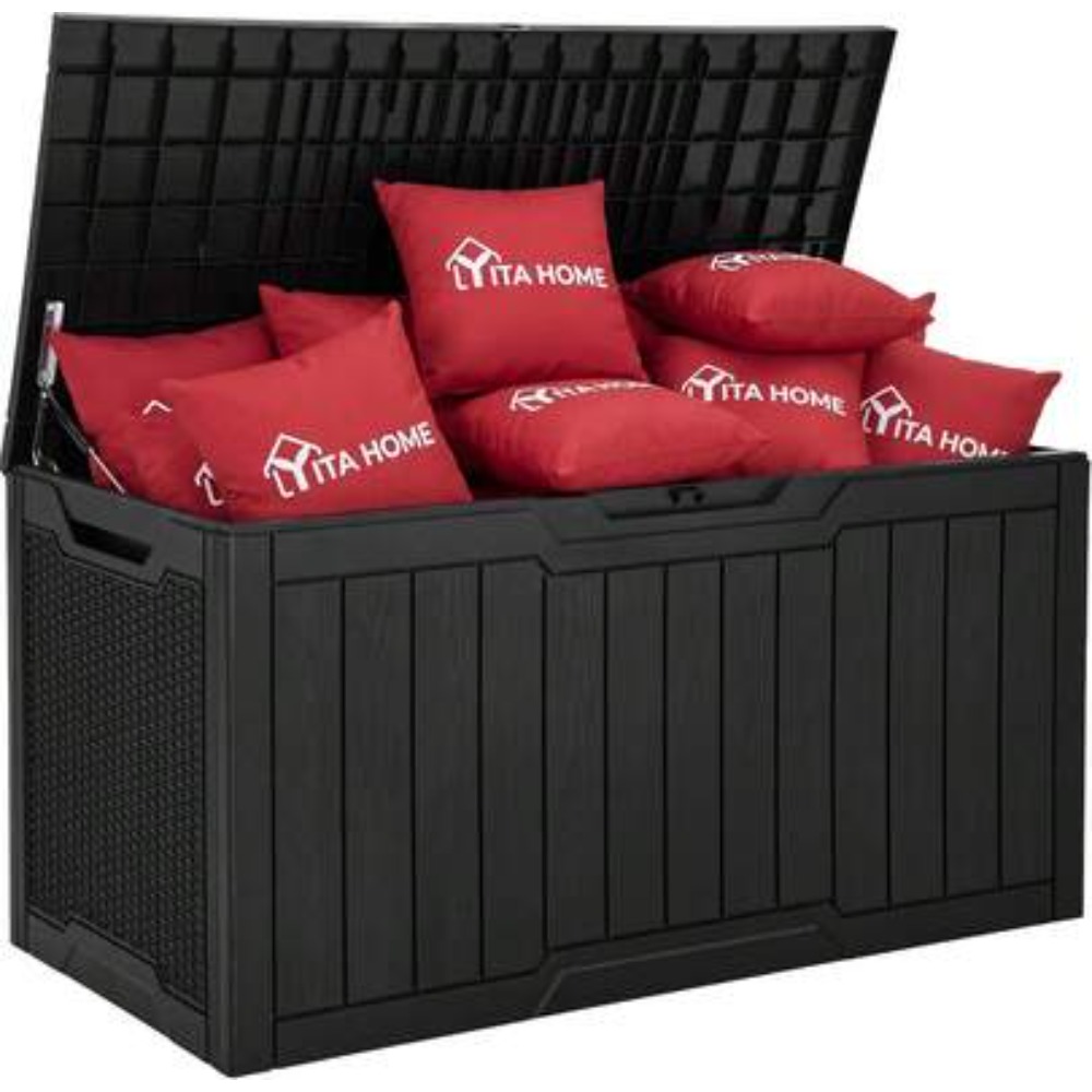 Outdoor Furniture Resin - صندوق تخزين خارجي كبير بسعة 100