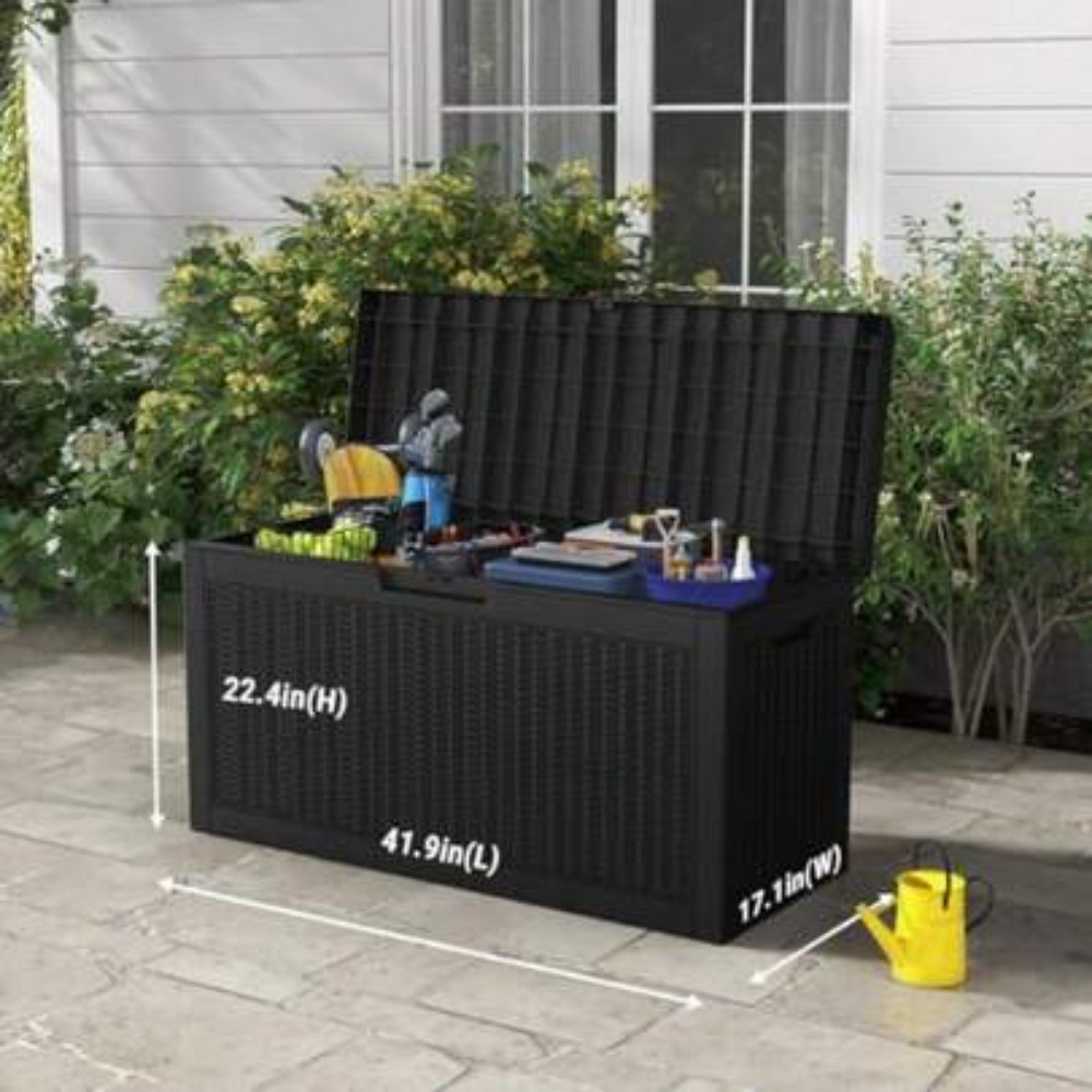 Outdoor Furniture Resin - صندوق تخزين خارجي مقاوم للماء بنمط