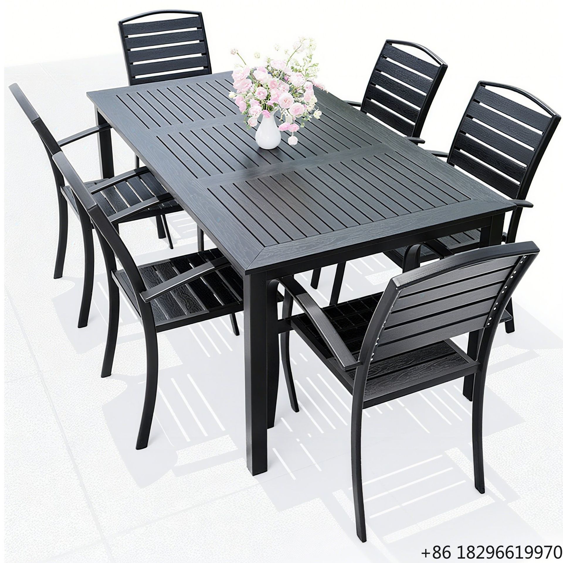 Outdoor Furniture Balcony - طقم طاولة وكراسي حديقة من الخيزران