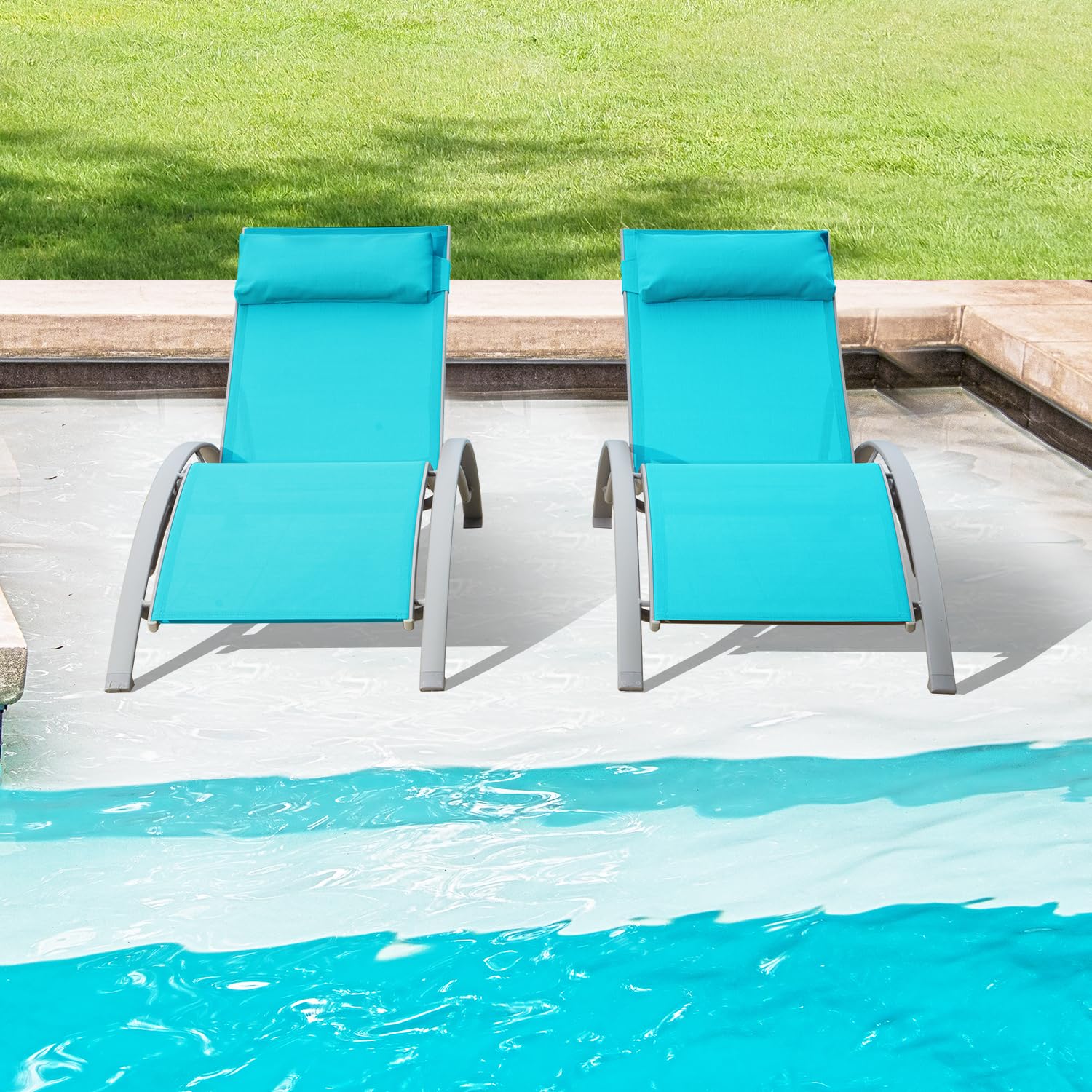 كراسي استلقاء خارجية من الألوم - مراجعة Deck Chair Lounger وسعره