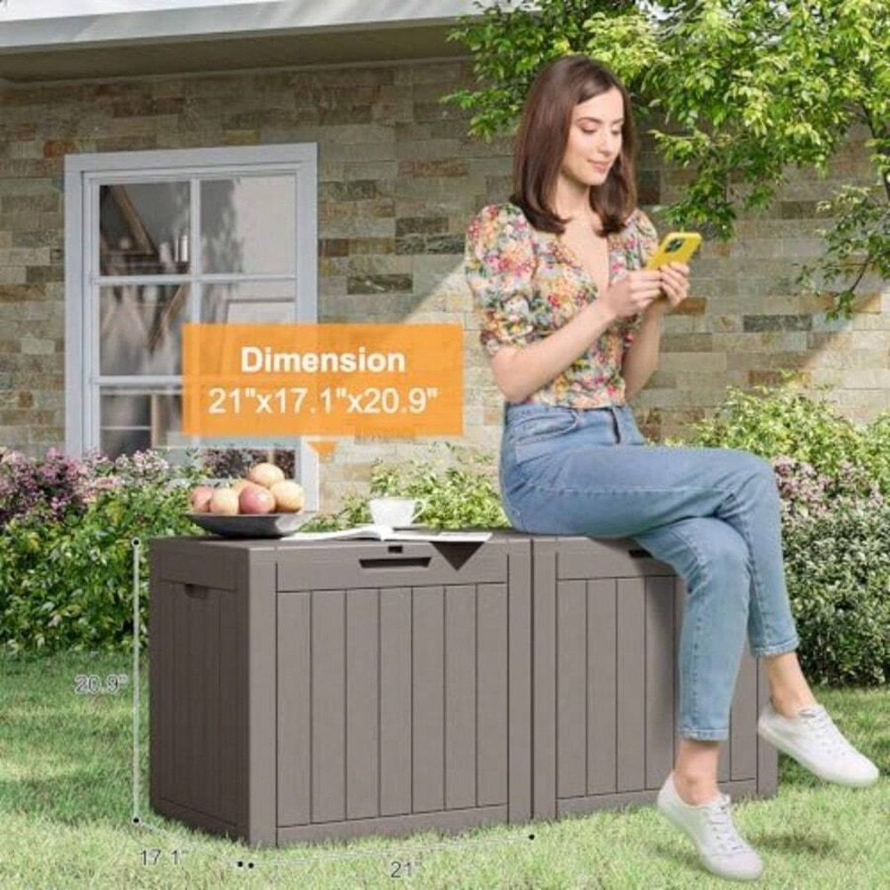 صندوق تخزين خارجي بسعة 35 جالو - مراجعة Outdoor Furniture Resin وسعره