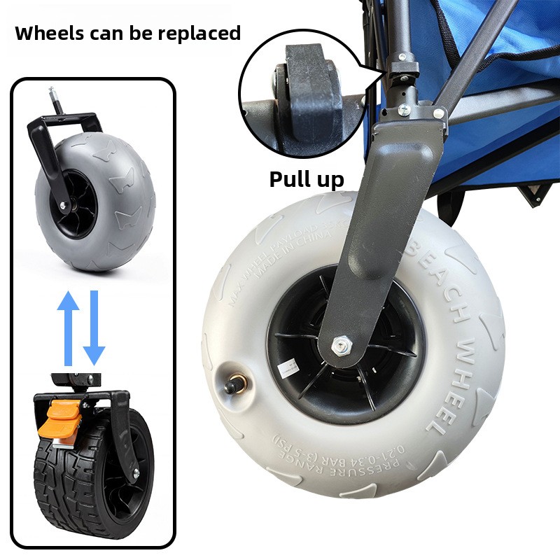 عربة شاطئ معدنية قابلة للطي مع - مراجعة Outdoor Furniture Table وسعره