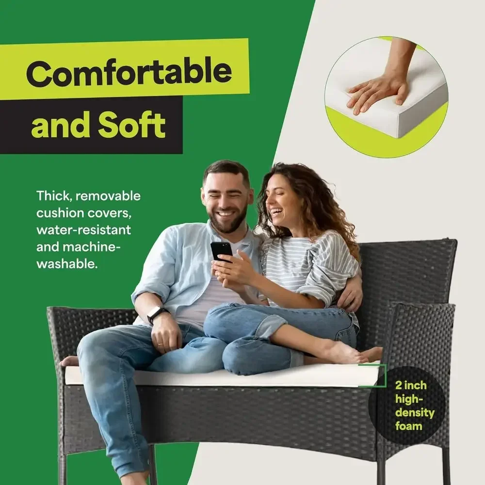 طقم أثاث خارجي مكون من 4 قطع:  - مراجعة Outdoor Furniture Loveseat وسعره