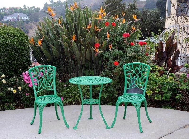 طقم طعام خارجي من 3 قطع مصنوع  - مراجعة Bistro Table Set وسعره