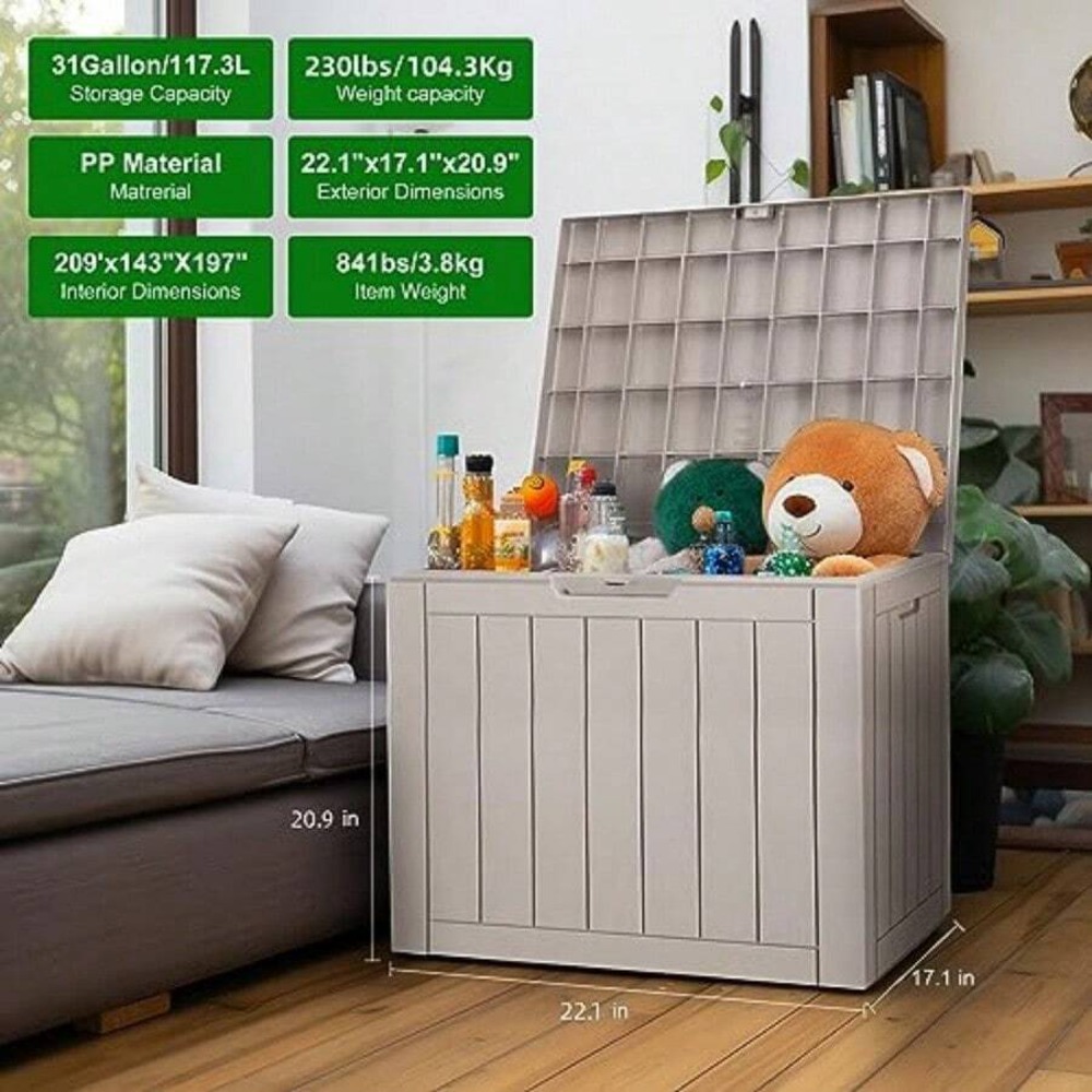 صندوق تخزين خارجي قابل للقفل م - مراجعة Outdoor Furniture Resin وسعره