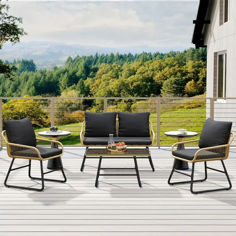 طقم أثاث خارجي من الخوص مكون م - مراجعة Outdoor Furniture Loveseat وسعره