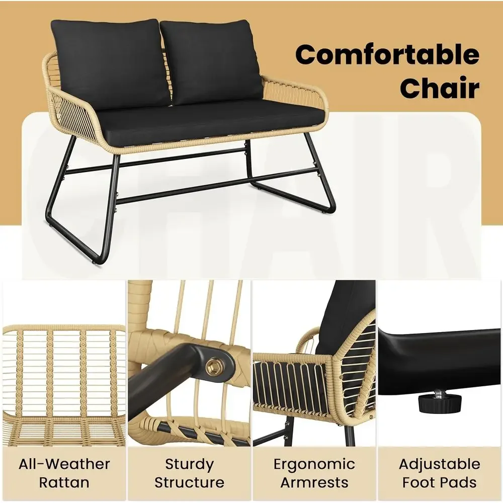 طقم أثاث خارجي من الخوص مكون م - مراجعة Outdoor Furniture Loveseat وسعره