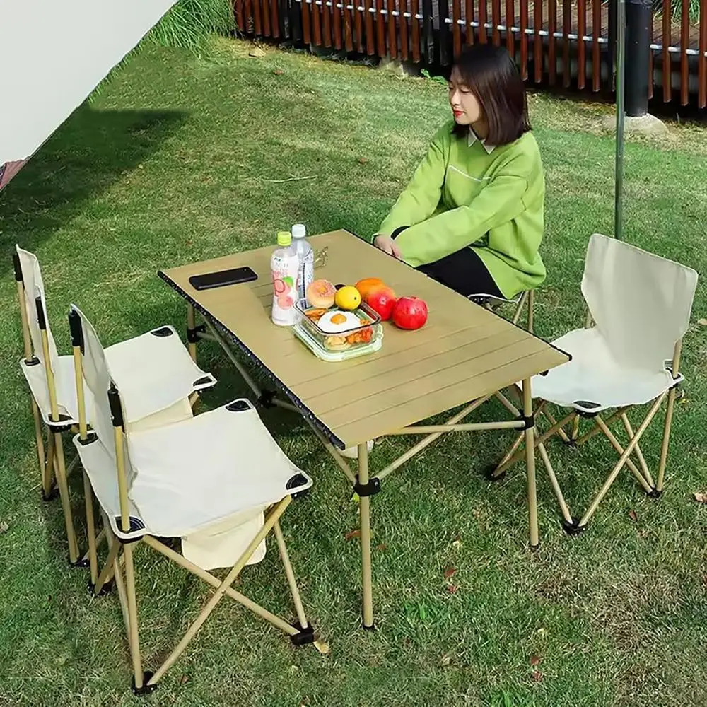 طقم كراسي وطاولة للتخييم محمول - مراجعة Outdoor Furniture Table And Chairs وسعره