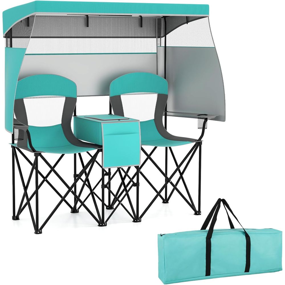كرسي تخييم قابل للطي لشخصين مع - مراجعة Outdoor Furniture Loveseat وسعره