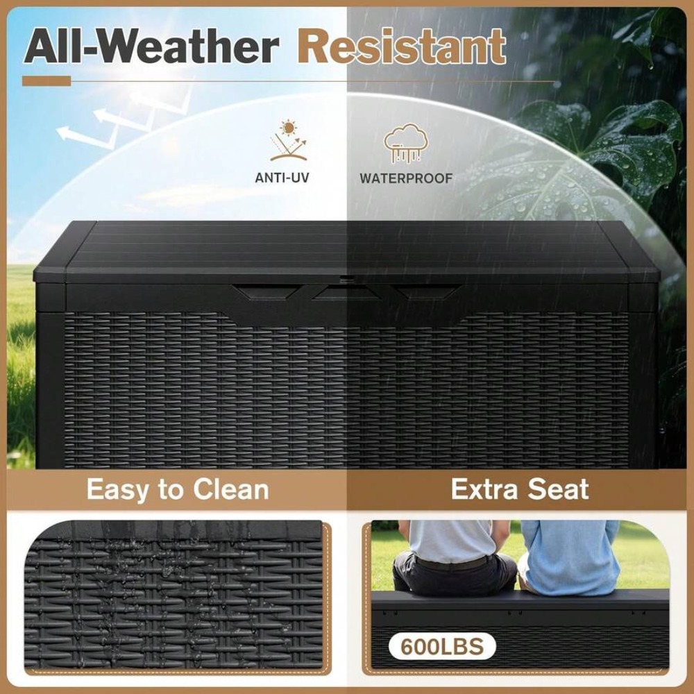 صندوق تخزين خارجي كبير قابل لل - مراجعة Outdoor Furniture Resin وسعره