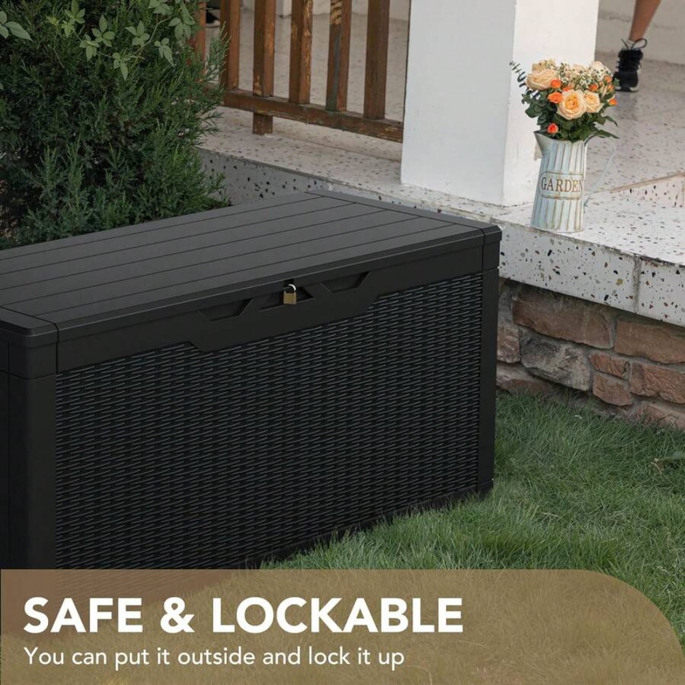 صندوق تخزين خارجي كبير قابل لل - مراجعة Outdoor Furniture Resin وسعره