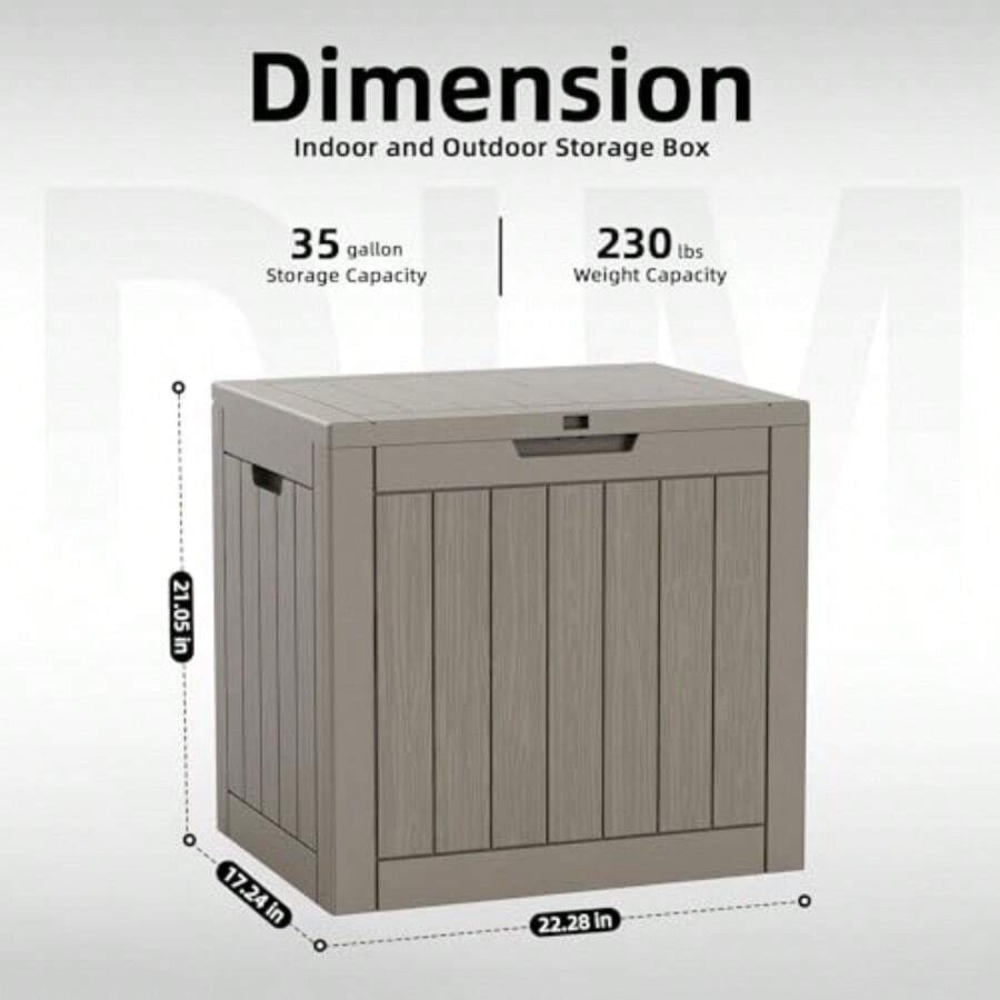 صندوق تخزين خارجي سعة 45 جالون - مراجعة Outdoor Furniture Resin وسعره