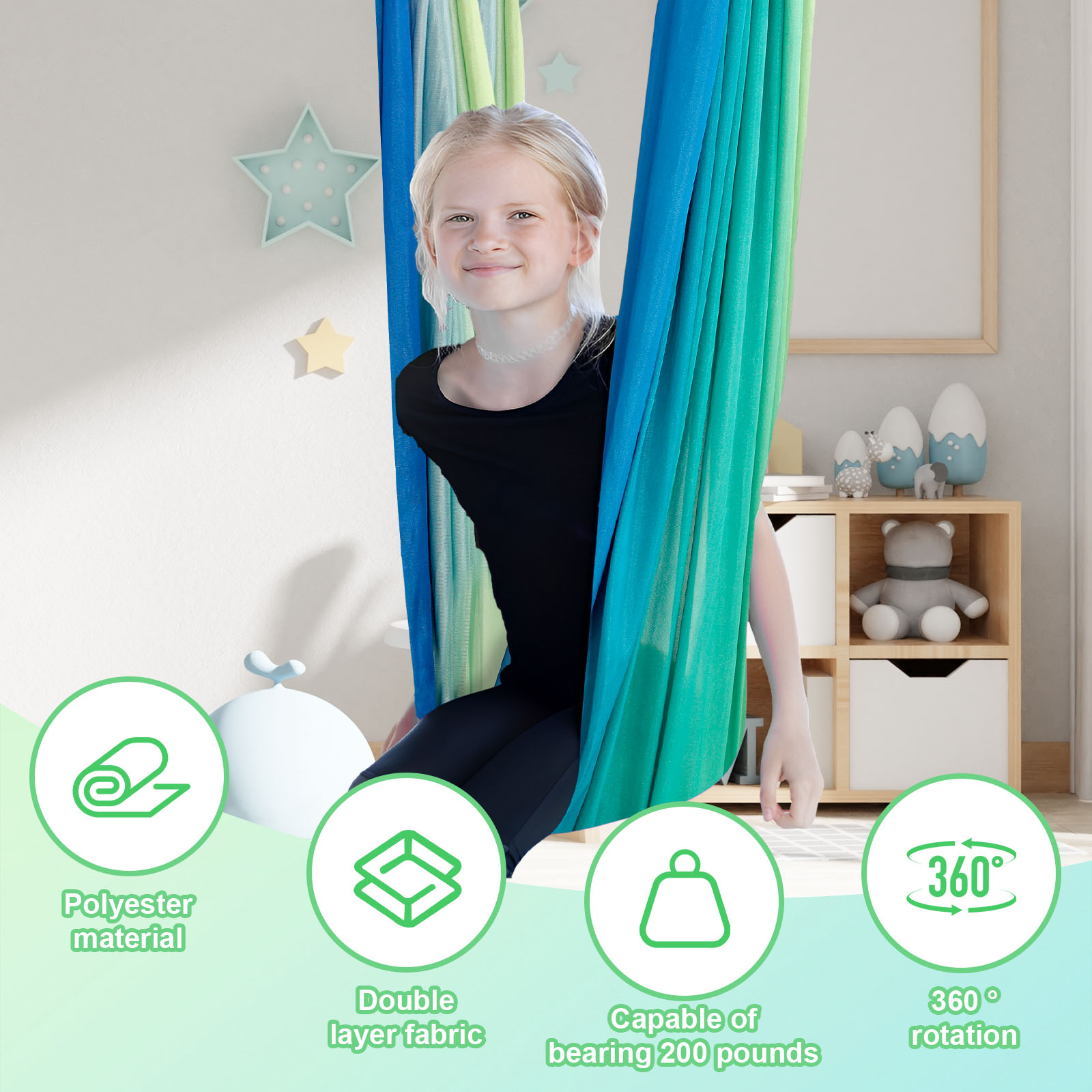 أرجوحة حسية للأطفال بطبقة مزدو - مراجعة Outdoor Furniture Kids وسعره