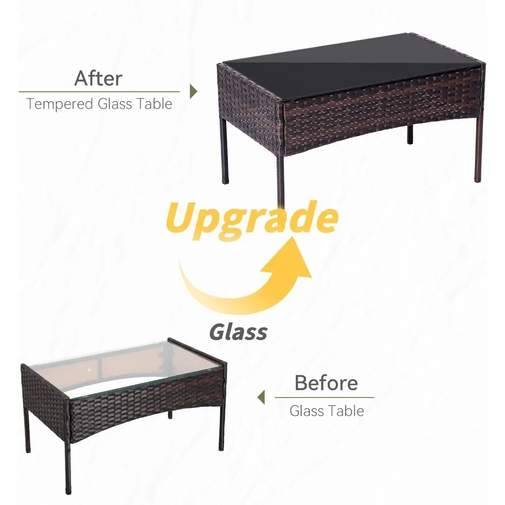 طقم مكون من 4 قطع من كراسي الخ - مراجعة Outdoor Furniture Loveseat وسعره