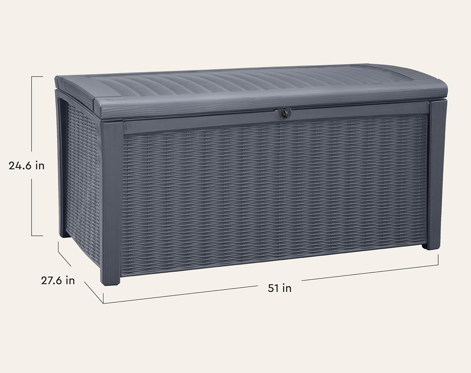 صندوق تخزين خارجي سعة 110 جالو - مراجعة Outdoor Furniture Resin وسعره