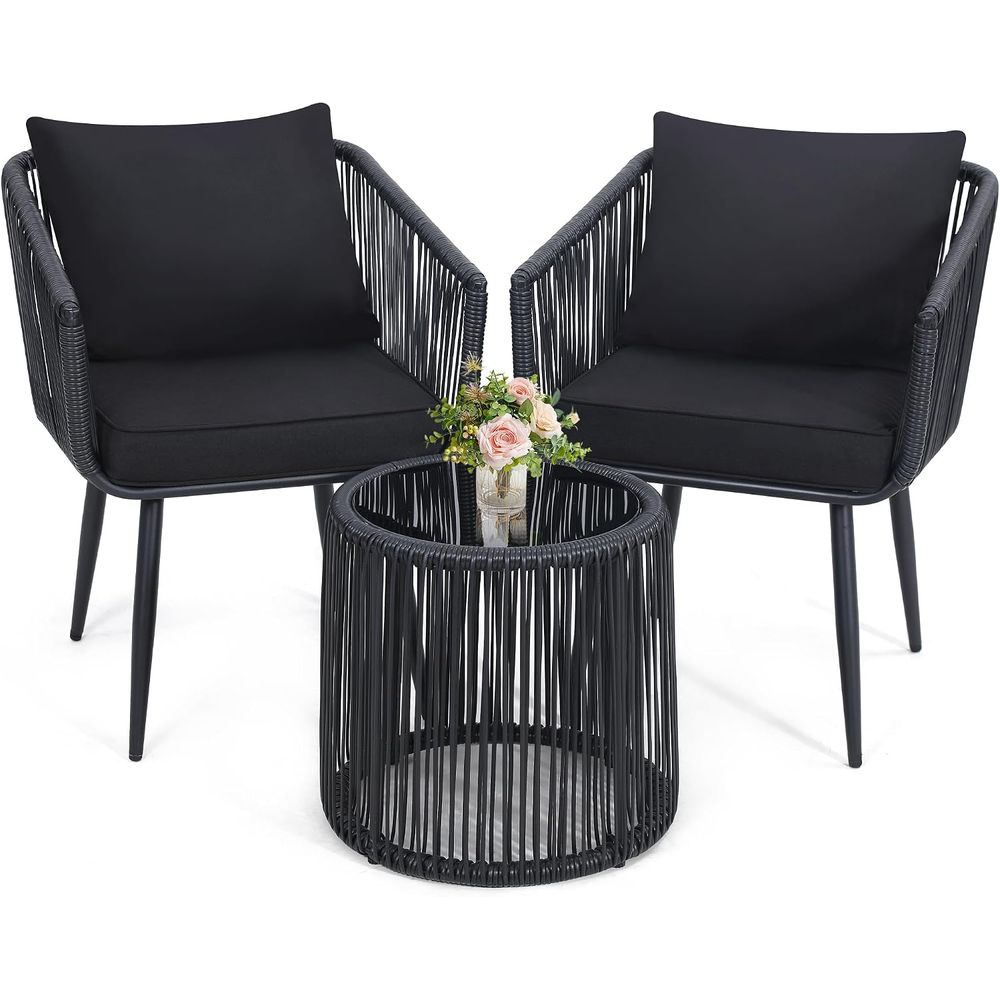 طقم بيسترو من الروطان مكون من  - مراجعة Bistro Table Set وسعره