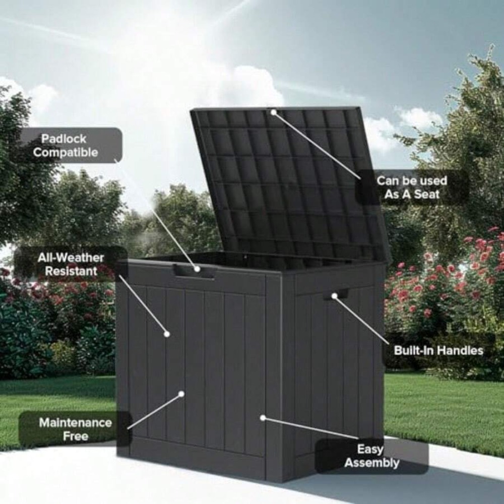 صندوق تخزين خارجي من الراتنج م - مراجعة Outdoor Furniture Resin وسعره