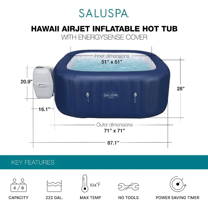 حوض استحمام ساخن قابل للنفخ من - مراجعة Inflatable Hot Tub وسعره