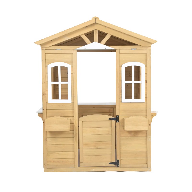 بيت لعب خشبي كلاسيكي حديث للأط - مراجعة Outdoor Furniture Kids وسعره