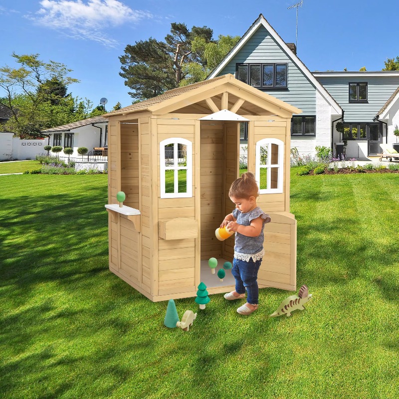 بيت لعب خشبي كلاسيكي حديث للأط - مراجعة Outdoor Furniture Kids وسعره