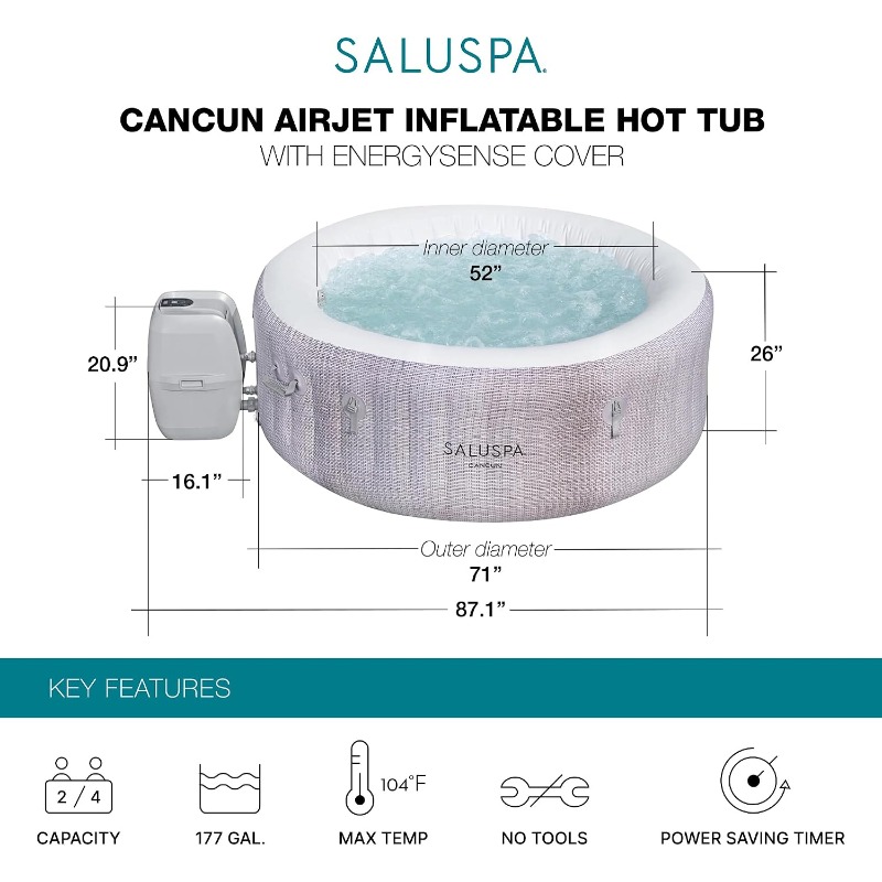 حوض استحمام ساخن قابل للنفخ من - مراجعة Inflatable Hot Tub وسعره
