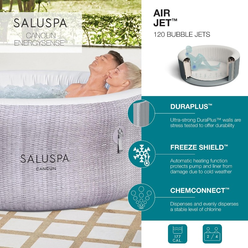 حوض استحمام ساخن قابل للنفخ من - مراجعة Inflatable Hot Tub وسعره