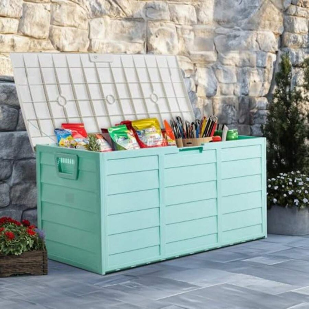 صندوق تخزين خارجي كبير من الرا - مراجعة Outdoor Furniture Resin وسعره