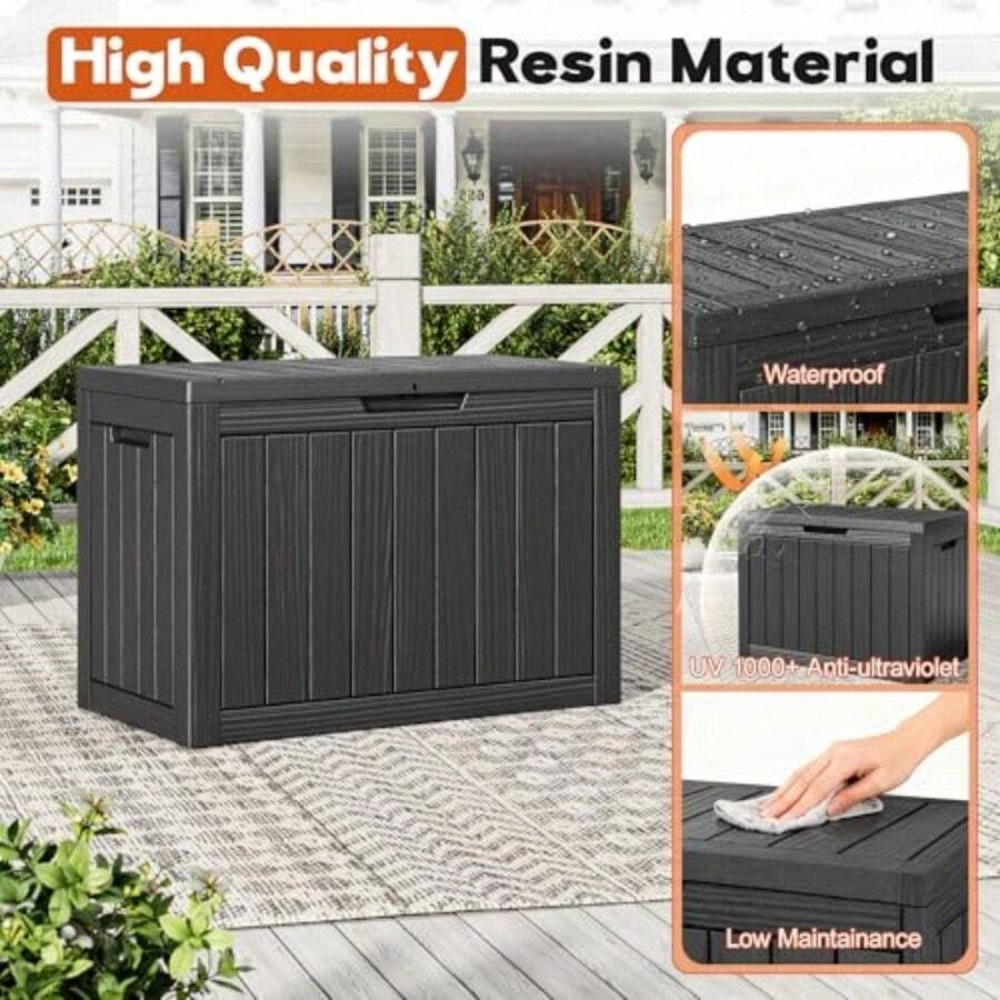 صندوق تخزين خارجي سعة 50 جالون - مراجعة Outdoor Furniture Resin وسعره
