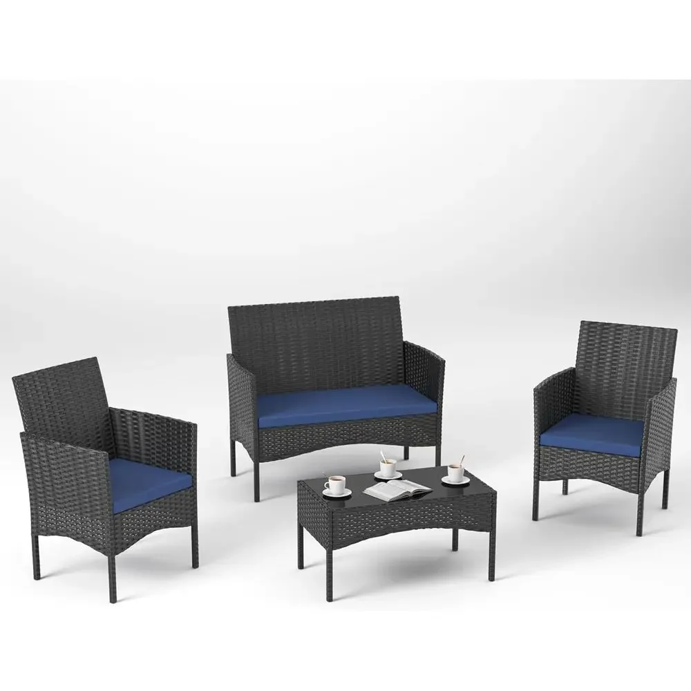طقم أثاث خارجي مكون من 4 قطع:  - مراجعة Outdoor Furniture Loveseat وسعره