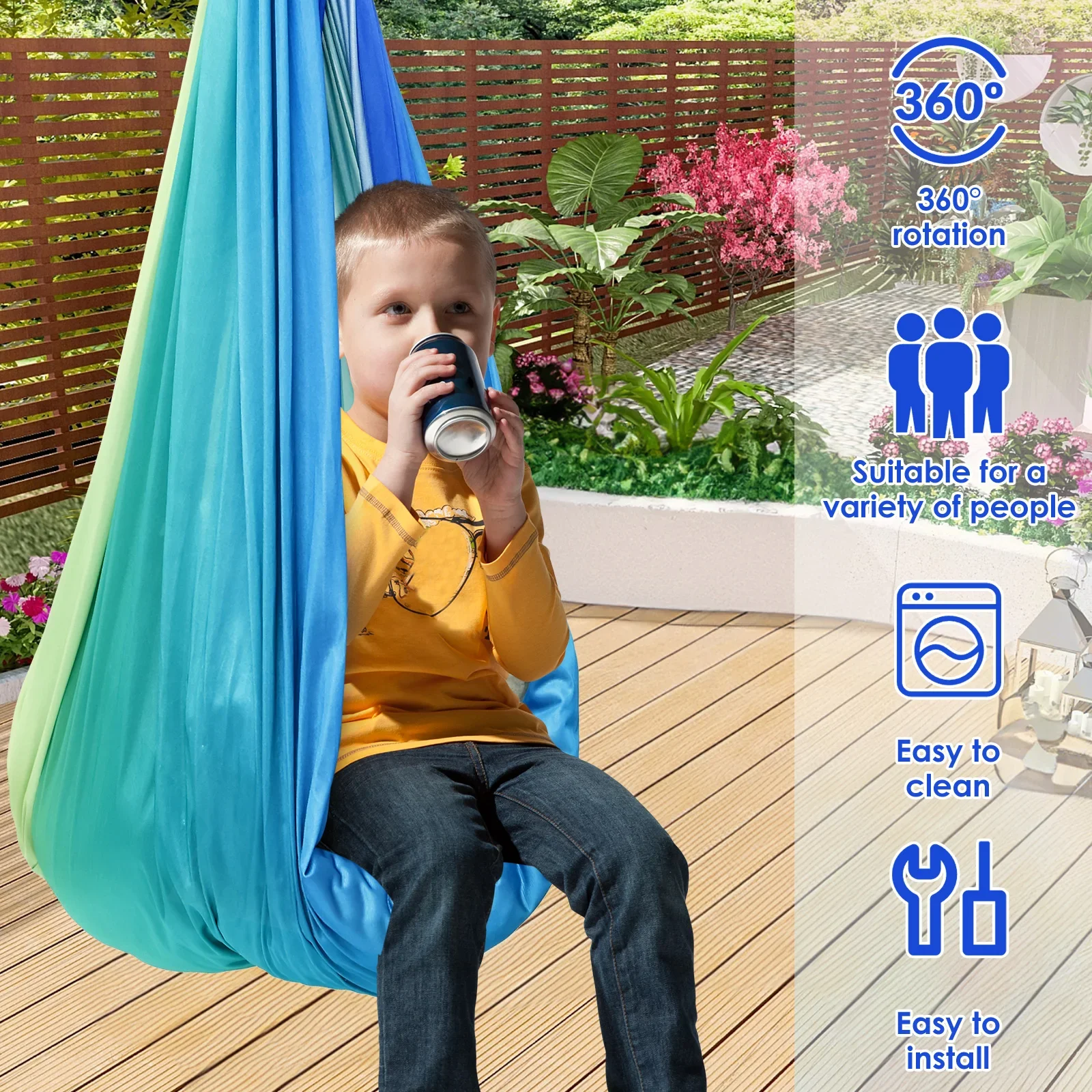 أرجوحة حسية مريحة للأطفال، أرج - مراجعة Outdoor Furniture Kids وسعره