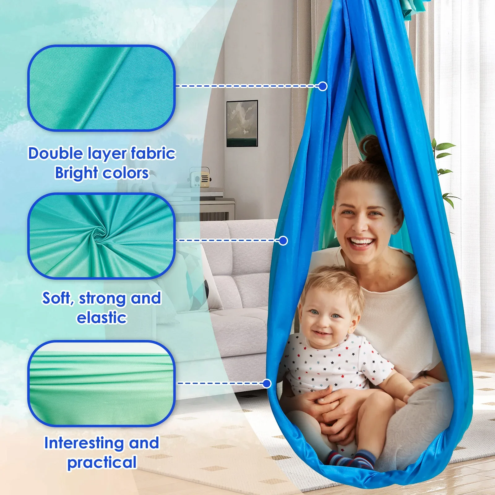 أرجوحة حسية مريحة للأطفال، أرج - مراجعة Outdoor Furniture Kids وسعره