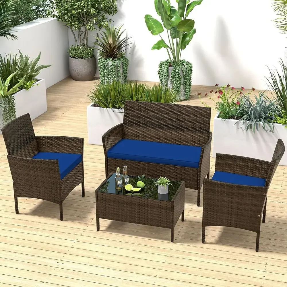 طقم أثاث خارجي مكون من 4 قطع - - مراجعة Outdoor Furniture Loveseat وسعره