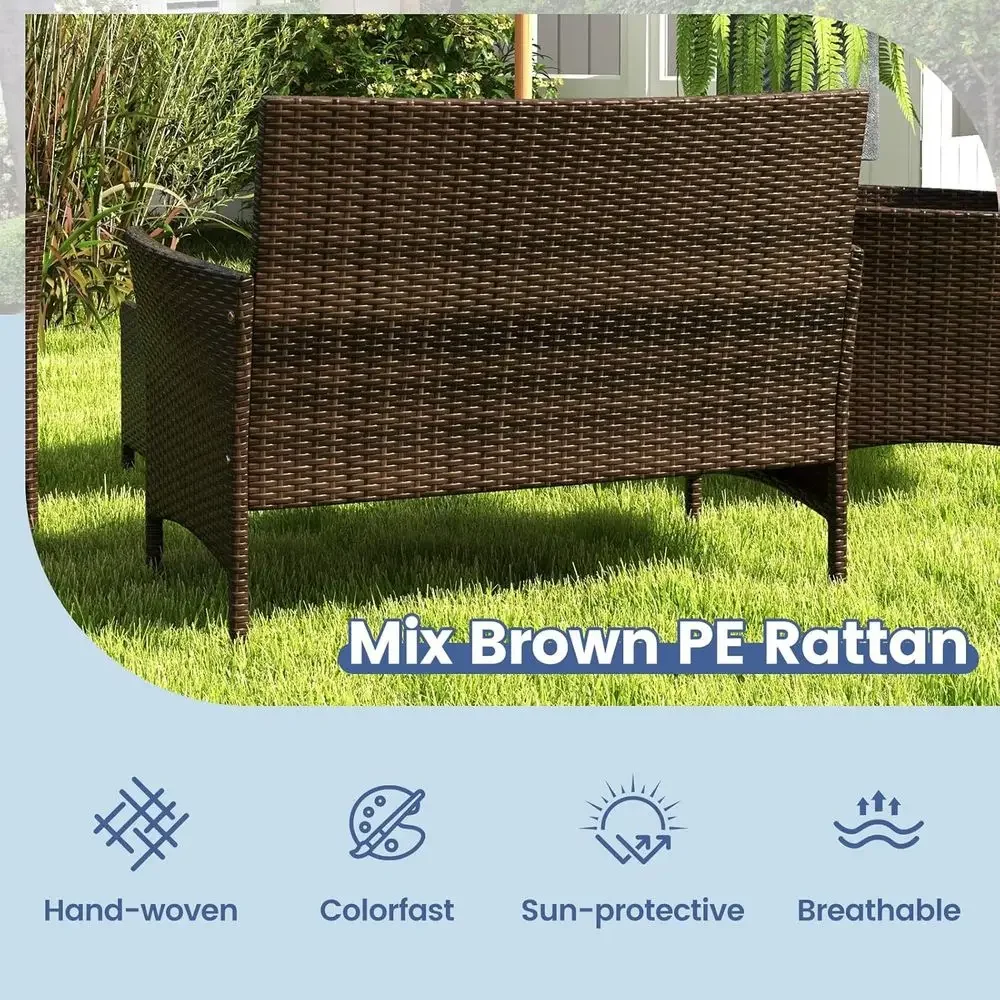طقم أثاث خارجي مكون من 4 قطع - - مراجعة Outdoor Furniture Loveseat وسعره